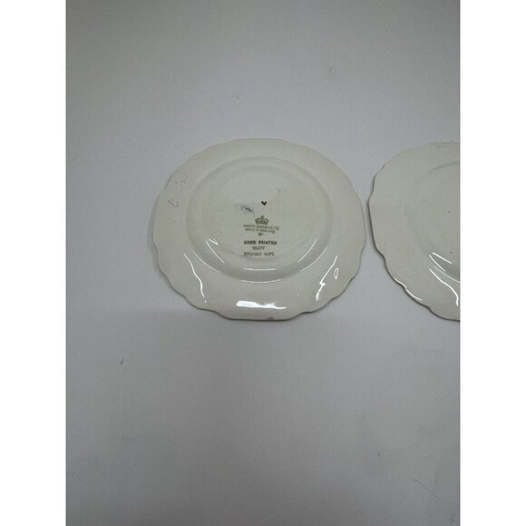 Myott Cherry Ripe Bone China Salad Side Plates x2 English Floral Vintage - Picture 5 of 7